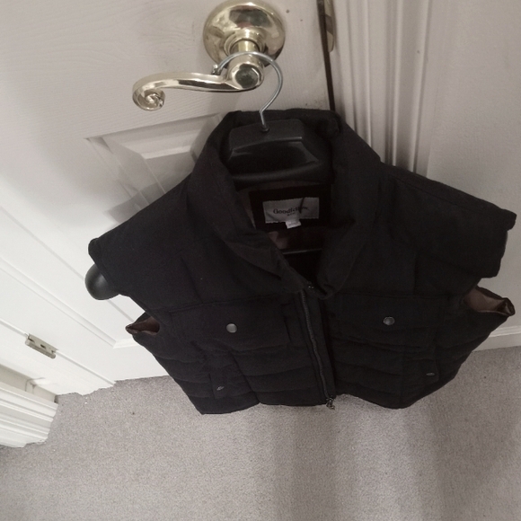 Goodfellow and Co. Sleeveless Men's Black/Brown Fully Zippered 1 Large Jacket. - Picture 1 of 4